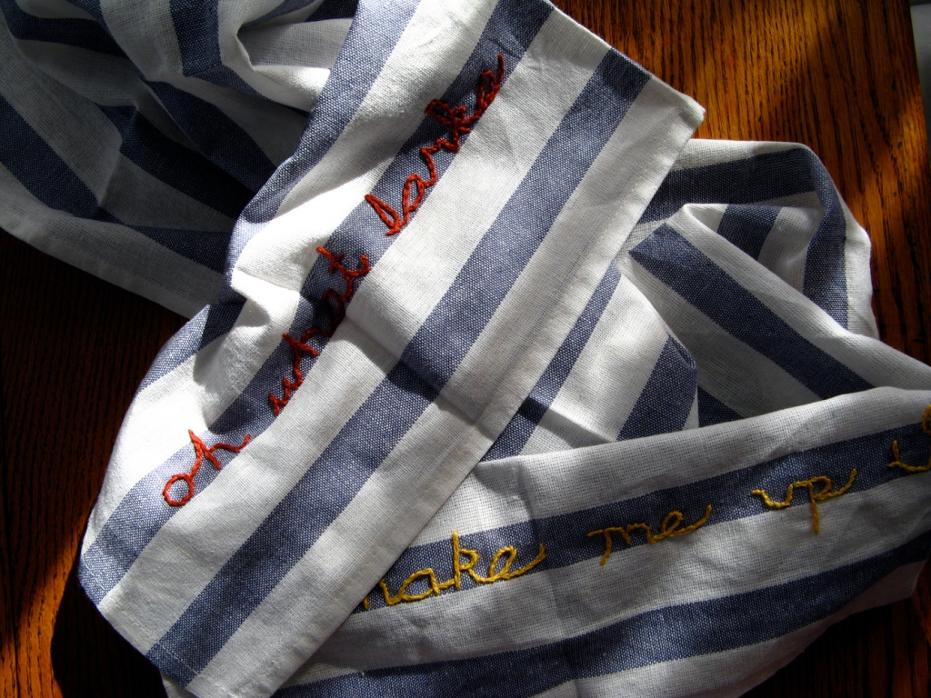 HANDMADE :: Kitchen Linens with Charles Dickens Quotes – The Oaxacaborn Blog